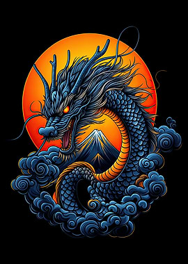 Japanese Dragon Illustration