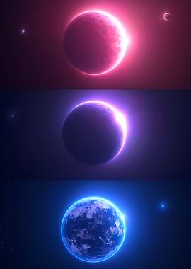 3 Planets in 3 Scenes