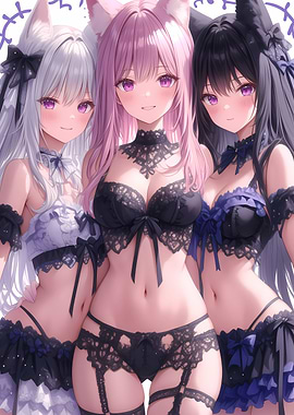 Anime Girls in Lingerie