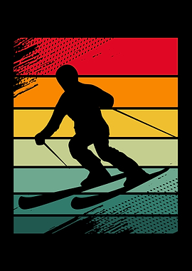 Retro Ski Skier