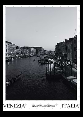 Venice Canal Simplistic Poster