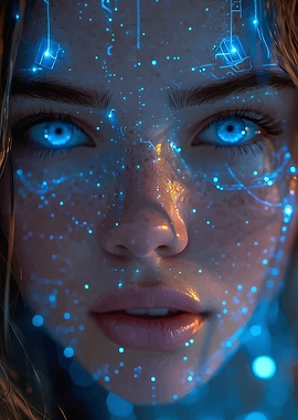 Woman with Blue Eyes