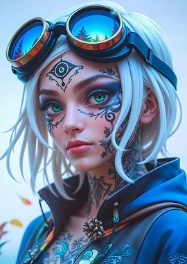 Cyberpunk Woman with Goggles