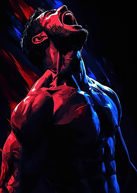 Muscular Man Yelling