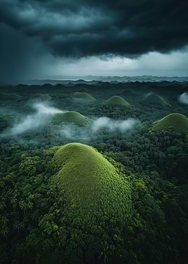 Philippines Chocolate Hills, Storm
