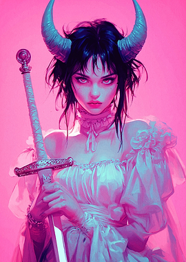 Demon Girl with Sword