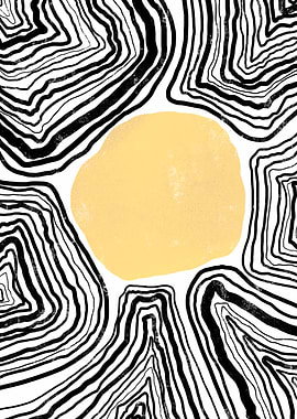 Abstract Black and Gold Art