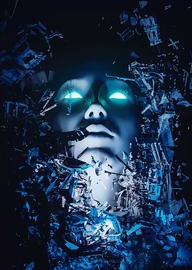 Cyberpunk Woman Face