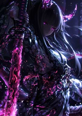 Anime Girl with Sword