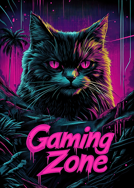 Gaming Cat Poster