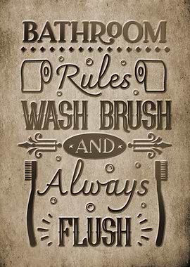 Bathroom Rules Poster