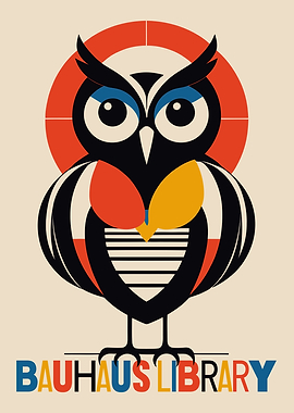 Bauhaus Owl Poster