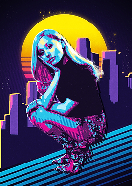 Ariana Grande Retro art