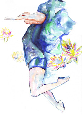 Lady Underwater Flowers Dress