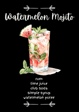 Watermelon Mojito Cocktail