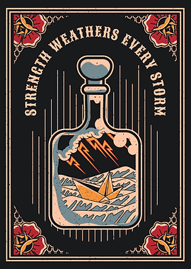 Origami Boat in Bottle