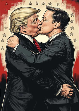 Trump and Musk Kiss