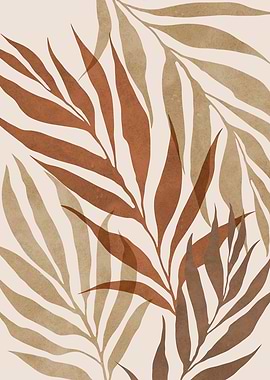 Abstract Palm Leaves