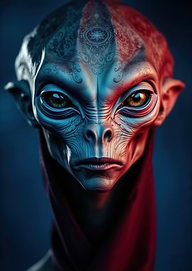 Space: Alien Portrait, extraterrestrial Face