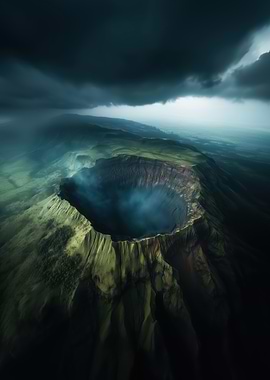 Iceland Volcano, Storm