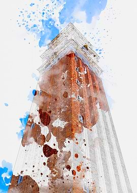 St. Mark's Campanile Watercolor