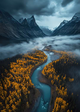 Canada Banff National Park, Storm