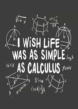 I Wish Life Was As Simple As Calculus