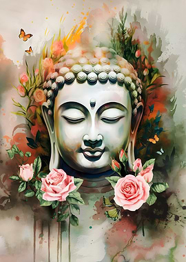 Buddha Watercolor Painting