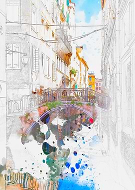 Venice Canal Bridge