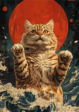 Cat in the Waves