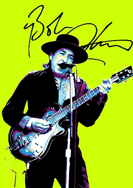 Bob Dylan Guitar Portrait