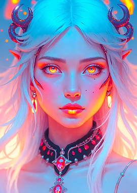 Fiery-Eyed Fantasy Woman