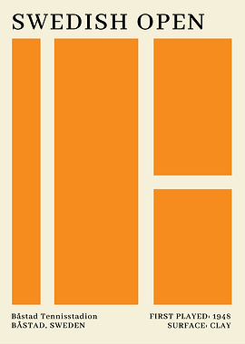 Swedish Open Tennis Poster