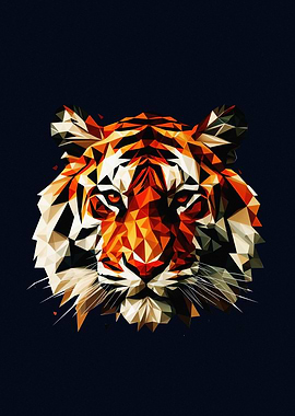 Tiger Low Poly Art