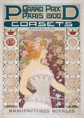 Art Nouveau Corset Poster