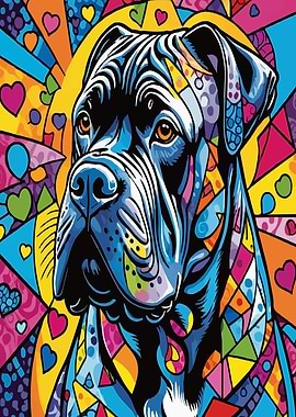 Colorful Dog Abstract Portrait