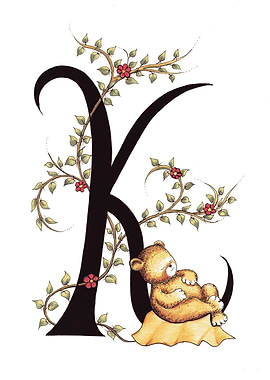 Bear Alphabet Letter K