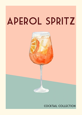 Vintage Aperol Spritz Cocktail