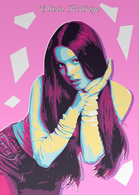 Olivia Rodrigo Pop Art Portrait