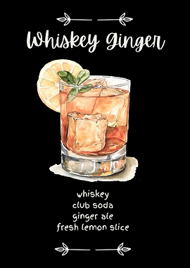 Whiskey Ginger Cocktail