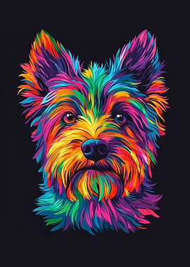 Rainbow Yorkshire Terrier