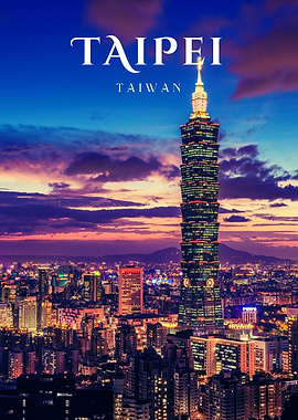 Taipei Skyline at Dusk