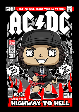 AC/DC Angus Young Comic Cover