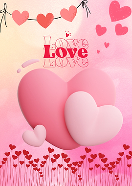 Love Hearts Illustration