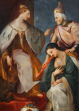 Queen and King with a Woman