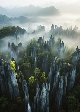 China Shilin Stone Forest Landscape
