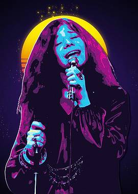 Janis Joplin Retro Art