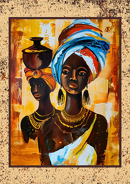 African Cultural Women Painting