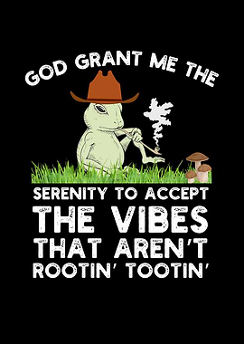 Frog with Cowboy Hat and Pipe