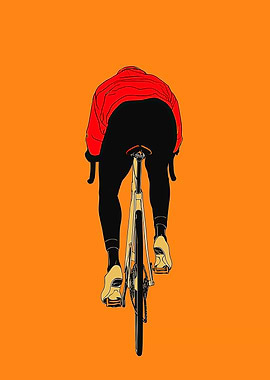 Cyclist in Red